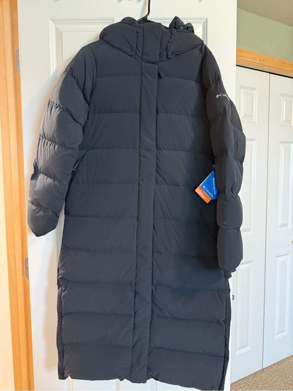 Columbia Women's Amaze Puff Black Long Hooded Puffer Coat